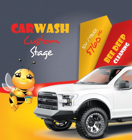 SUV or truck with our Custom Stage Car Wash Package